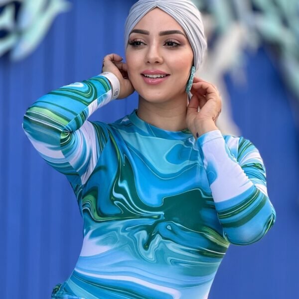 Turban Plissé Plage Gris