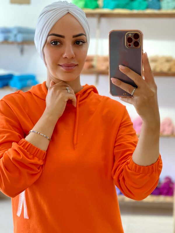 Turban plissée Neige